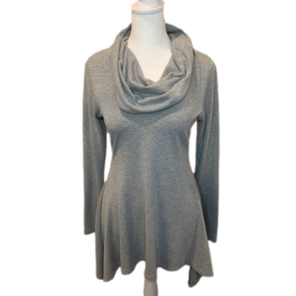 Karen Kane Soldi Grey, asymmetrical, Cowl Neck Long sleeve, Casual Tunic, XS - Picture 6 of 7